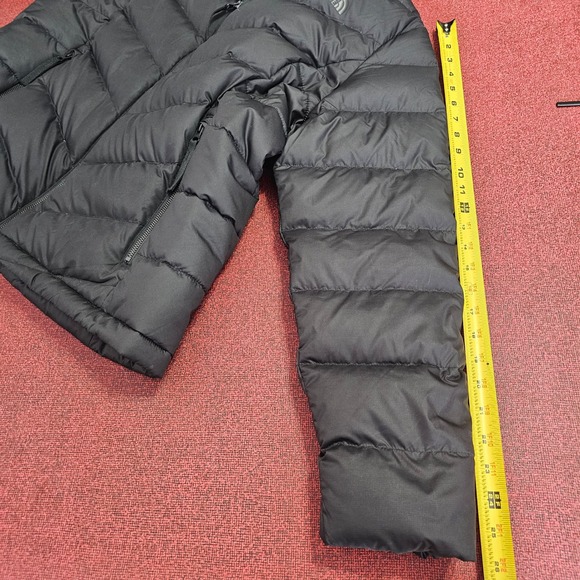 The North Face Down Sherpa Puffer Jacket Womens XL Black Hooded Lined 550 Winter - Picture 9 of 11